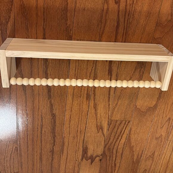 Set of two solid wood decor wall shelves. Well made & beautiful as is or painted - Picture 3 of 7